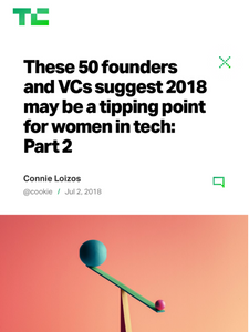 These 50 founders and VCs suggest 2018 may be a tipping point for women in tech: Part 2