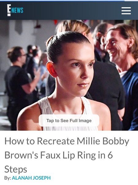 How to Recreate Millie Bobby Brown's Faux Lip Ring in 6 Steps