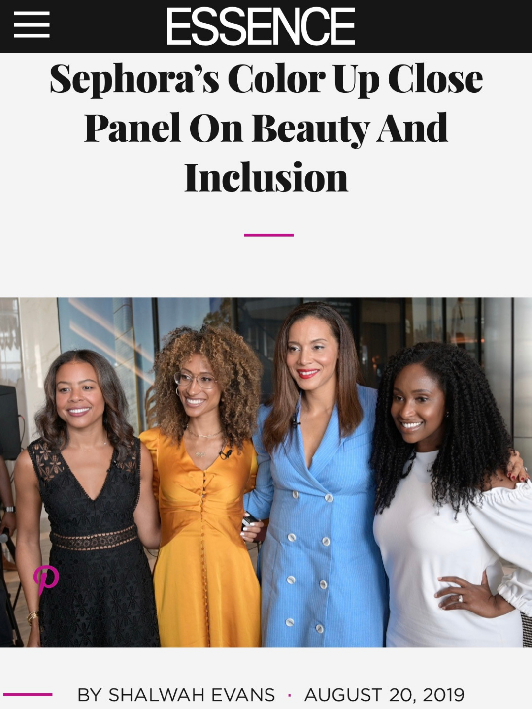 Elaine Welteroth Hosts Sephora's Color Up Close Panel On Beauty And Inclusion