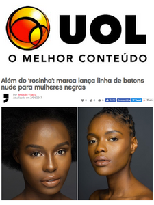 Alem do 'rosinha': marca lanca linha de batons nude para mulheres negras