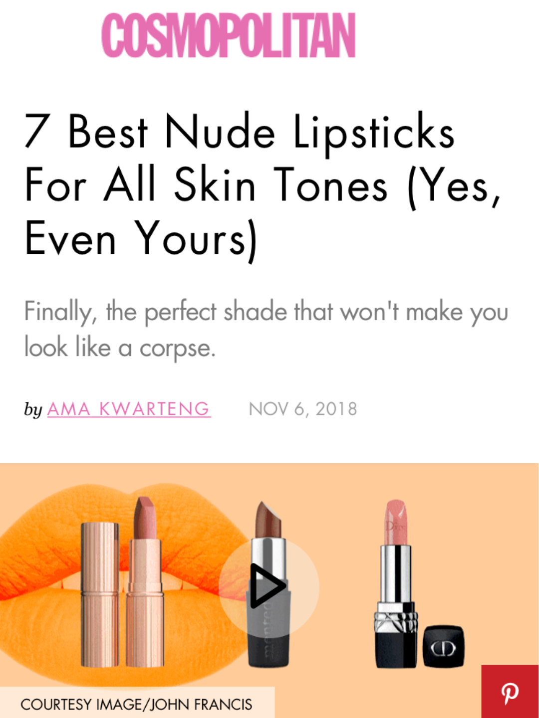 7 Best Nude Lipsticks For All Skin Tones (Yes, Even Yours)