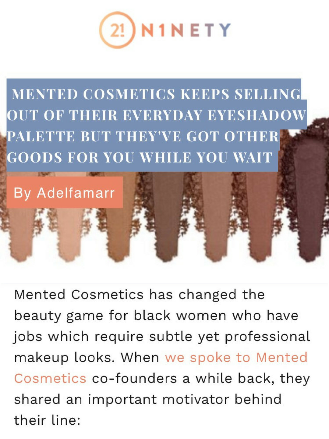 Mented Cosmetics Keeps Selling Out Of Their Everyday Eyeshadow Palette But They've Got Other Goods For You While You Wait