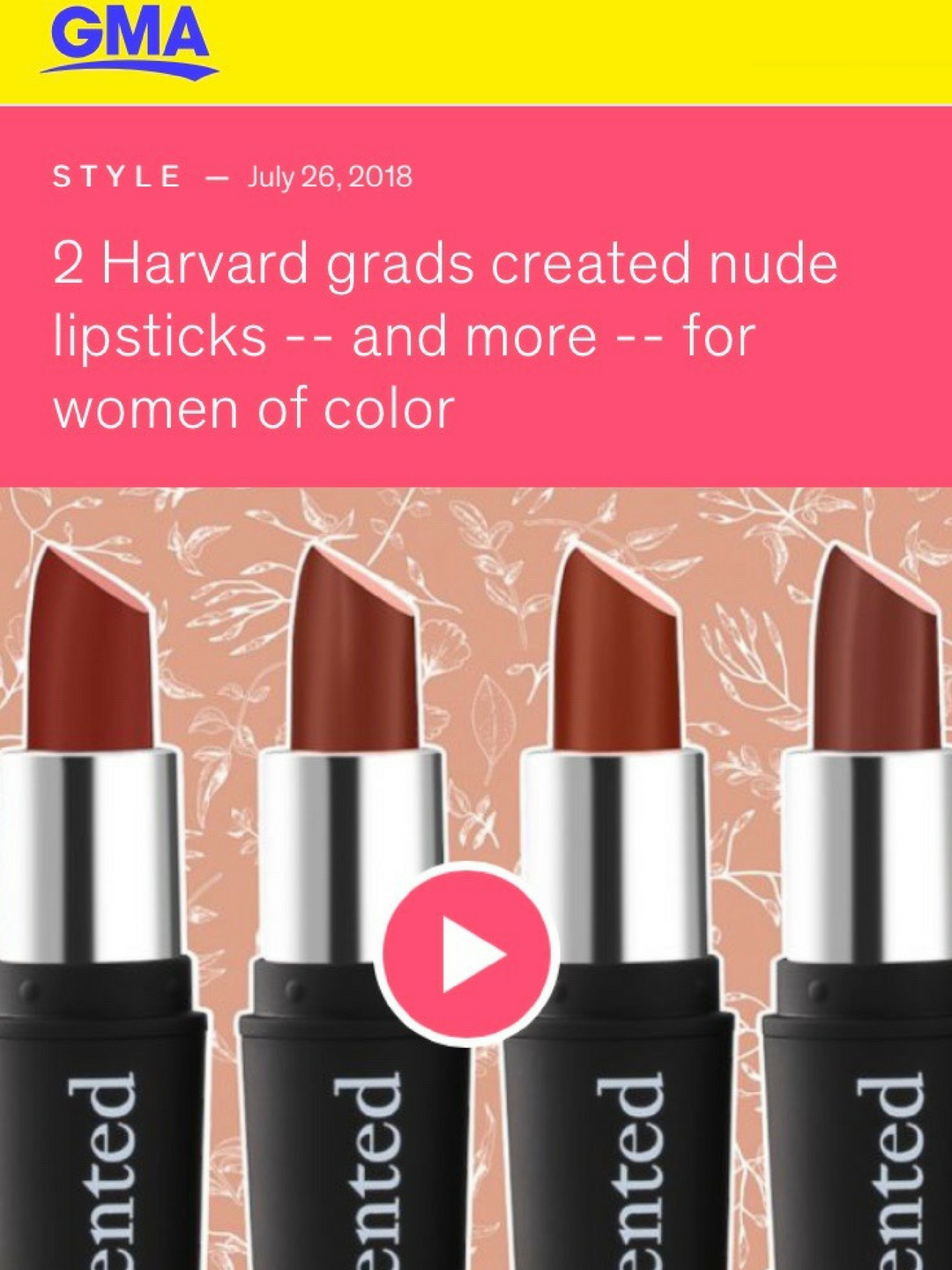 2 Harvard Grads Created Nude Lipsticks -- and more -- For Women of Color