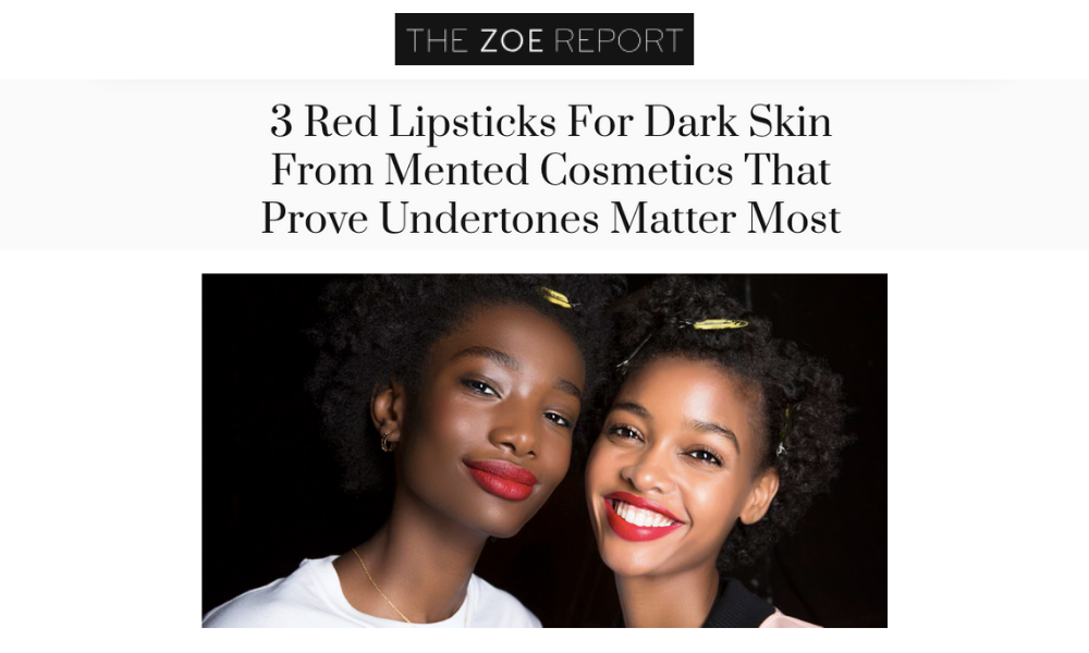 3 Red Lipsticks For Dark Skin From Mented Cosmetics That Prove Undertones Matter Most